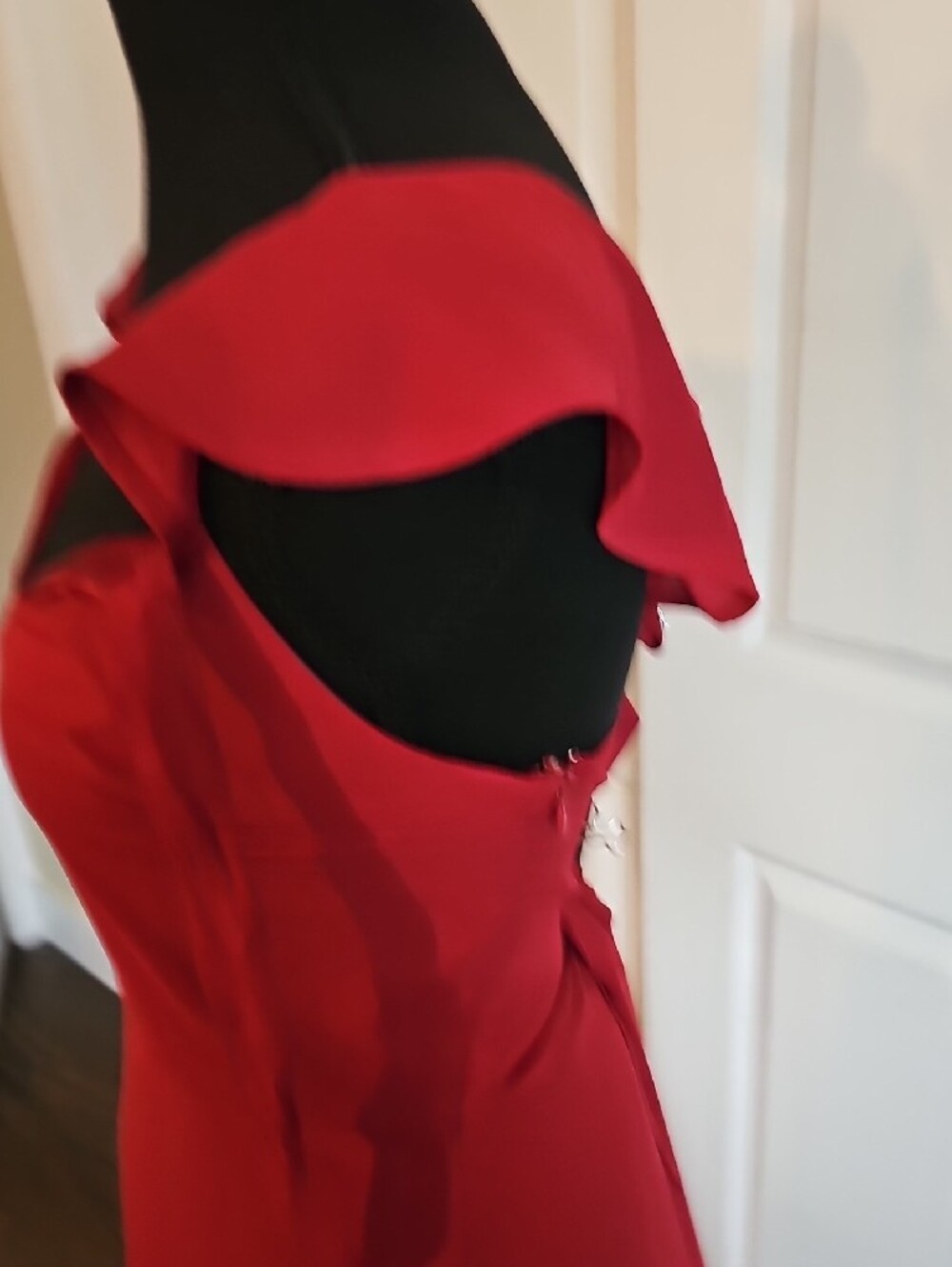 Express Red High-Low Midi Dress - Picture 4 of 7